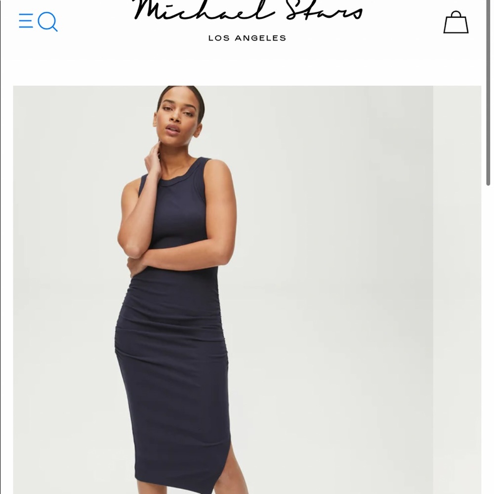 New- Michael Stars - Wren Midi Dress - Navy (Size Med)
